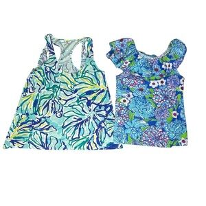 Bundle (2) Lilly Pulitzer Tops Small Wynne Ruffle Monterey Racer Back